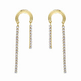 Cubic Zirconia Waterfall Earrings