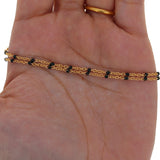 14kt GF Black Enamel Bead Cable Chain