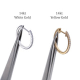 Genuine 14kt Diamond Huggies