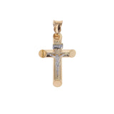 2 Tone Gold Crucifix