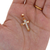 2 Tone Gold Crucifix