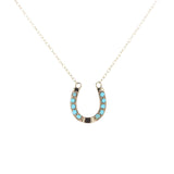 Turquoise Horseshoe Necklace