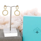 Beaded Two-Ring Earring