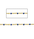 14kt GF Lapis Bead Cable Chain