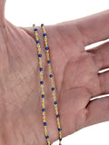 14kt GF Lapis Bead Cable Chain