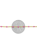 14kt GF Hot Pink Bead Cable Chain