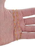 14kt GF Orange Bead Cable Chain