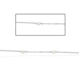 Sterling Silver Freshwater Pearl Linked Chain