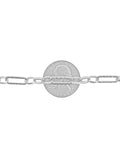 Sterling Large Diamond Cut Paperclip Link