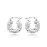 Puffed Textured Hoops