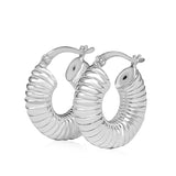 Puffed Textured Hoops
