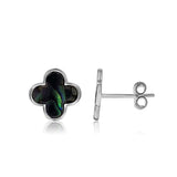 Abalone Clover Studs