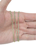 GF Turquoise Enamel Drawn Cable Chain