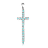 Beaded Turquoise Spike Cross