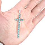 Beaded Turquoise Spike Cross