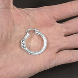 Rose Hoop Earrings