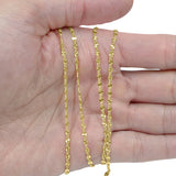 14kt GF Starburst Link Chain 4mm