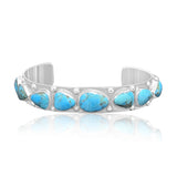 Abstract Cut Turquoise Cuff