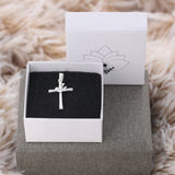 Cross with Dove Charm