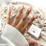 Antiqued Star Band Ring