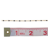 14kt GF Black Enamel Bead Cable Chain