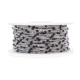 SS Black Enamel Bead Chain