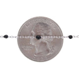 SS Black Enamel Bead Chain