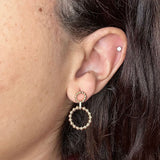 Beaded Two-Ring Earring