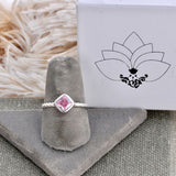 Dainty Pink Cable Ring