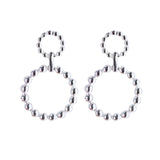 Beaded Two-Ring Earring