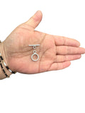 Sterling Silver Braided Circle Toggle