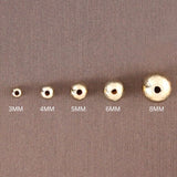 4mm GF Hammered Round Bead
