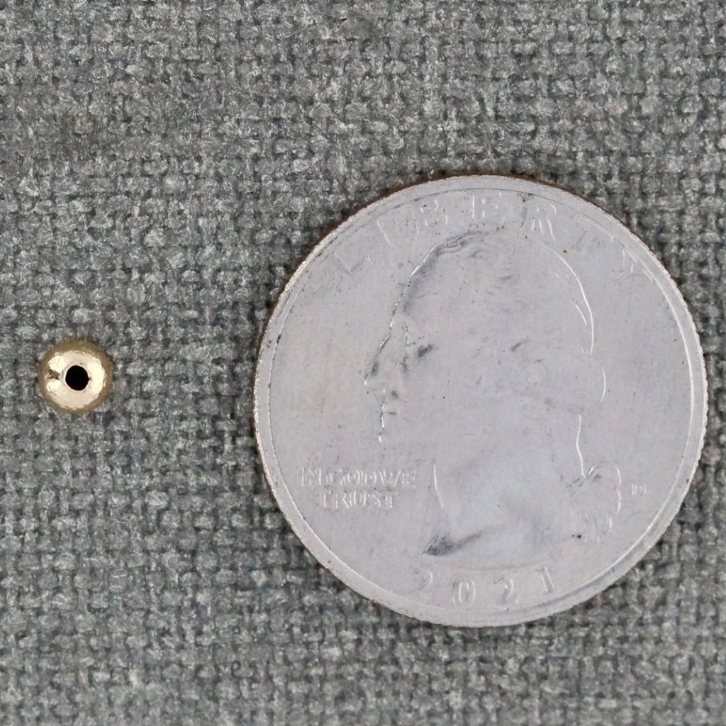 4mm GF Hammered Round Bead