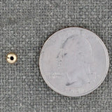 4mm GF Hammered Round Bead
