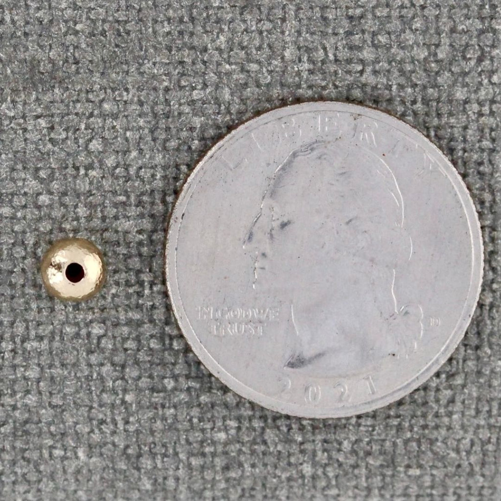 5mm GF Hammered Round Bead