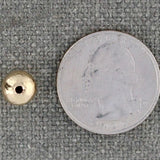8mm GF Hammered Round Bead