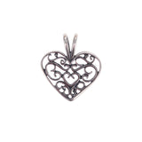 Scroll Heart Charm