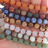 60inch 8mm Matte Stones Knotted