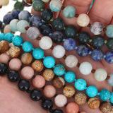 60inch 8mm Polished Stones Knotted