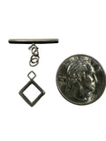 Sterling Silver Diamond Shaped Toggle 12MM