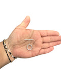 Sterling Silver Diamond Cut Hallow Toggle 15mm