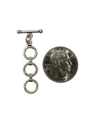 Sterling Silver Small Tripple Circle Toggle