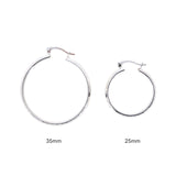 Checkerboard Silver Hoops