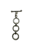 Sterling Silver Small Tripple Circle Toggle