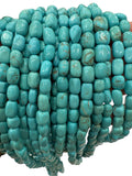 Howlite Turquoise Cube Beads