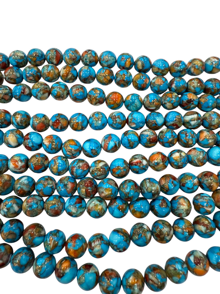 10mm Round Pumpkin Spice Beads