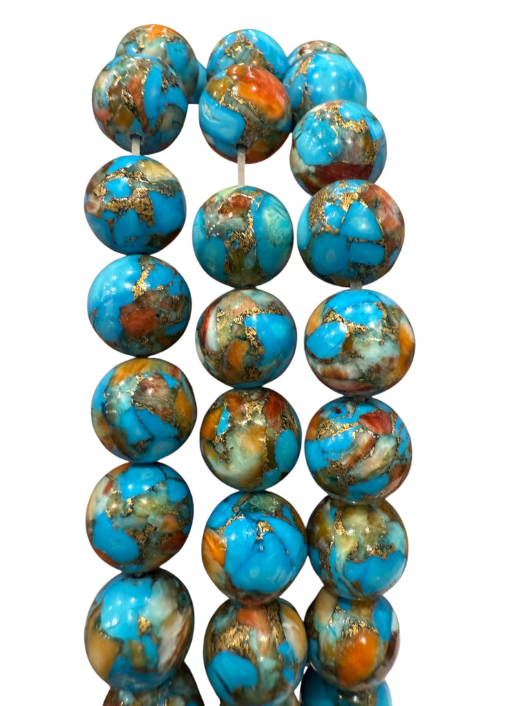 10mm Round Pumpkin Spice Beads