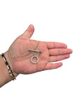 Sterling Silver Toggle with Beaded Bar 17mm