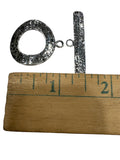 Boho Sterling Silver Circle Toggle 25mm