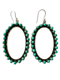 Lare Oval Turquoise Framed Drops
